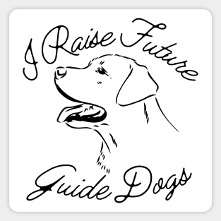 I Raise Future Guide Dogs - Labrador Linework - Black Lines Magnet